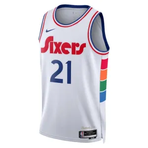 Nike Muški Dres Philadelphia 76ers Joel Embiid City Edition 2024/25 Swingman Bijela