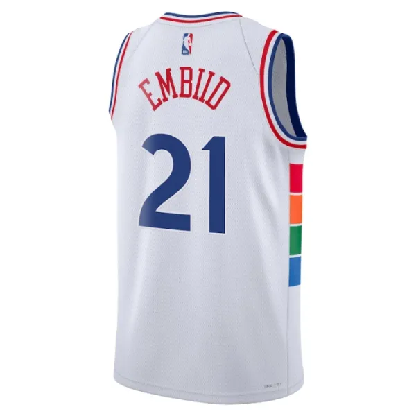 Nike Muški Dres Philadelphia 76ers Joel Embiid City Edition 2024/25 Swingman Bijela