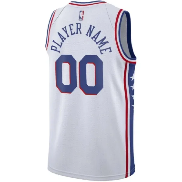 Nike Muški Dres Philadelphia 76ers Personalizacija Association Edition Swingman Bijela