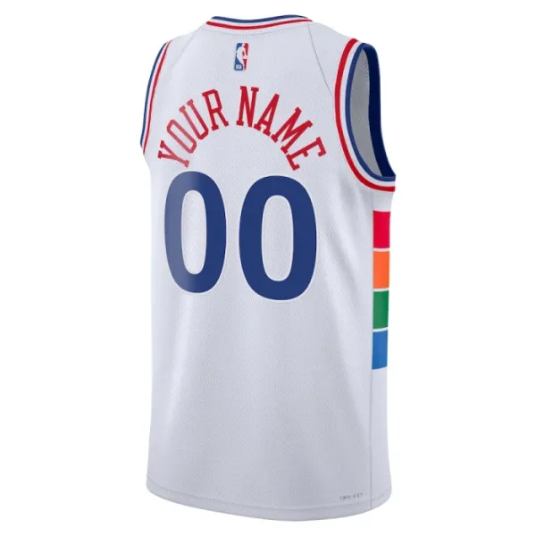 Nike Muški Dres Philadelphia 76ers Personalizacija City Edition 2024/25 Swingman Bijela