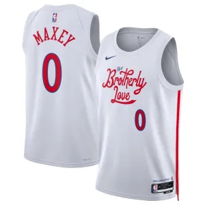 Nike Muški Dres Philadelphia 76ers Tyrese Maxey 0 City Edition 2022/23 Swingman Bijela