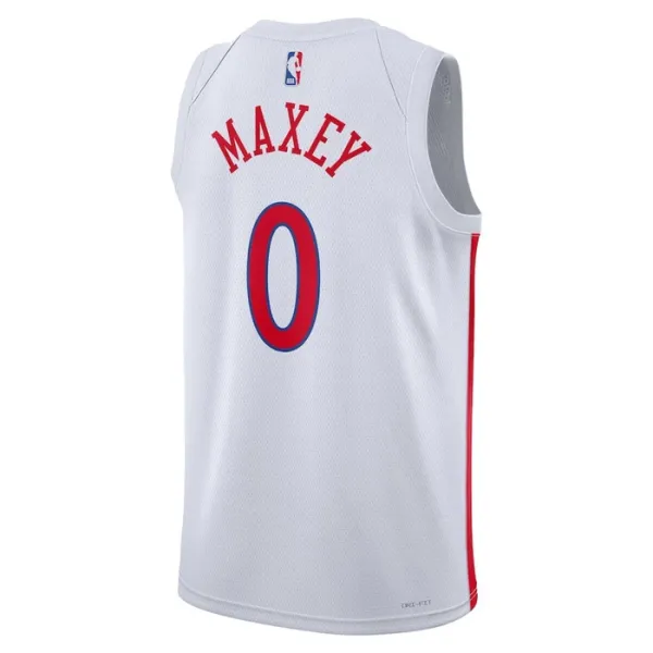 Nike Muški Dres Philadelphia 76ers Tyrese Maxey 0 City Edition 2022/23 Swingman Bijela