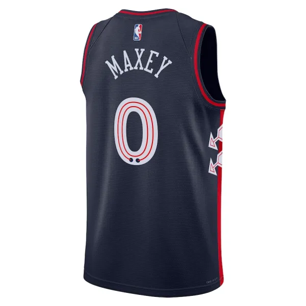 Nike Muški Dres Philadelphia 76ers Tyrese Maxey City Edition 2023/24 Swingman Navy