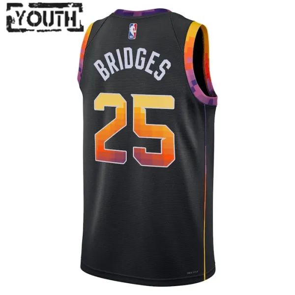 Dječji Dres Phoenix Suns Jordan Mikal Bridges 25 Statement Edition Swingman Crna