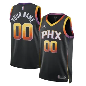 Muški Dres Phoenix Suns Jordan Personalizacija Statement Edition Swingman Crna