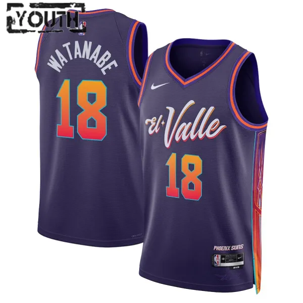 Nike Dječji Dres Phoenix Suns Yuta Watanabe City Edition 2023/24 Swingman Ljubičasta Nike Dječji Dres Phoenix Suns Yuta Watanabe City Edition 2023/24 Swingman Ljubičasta