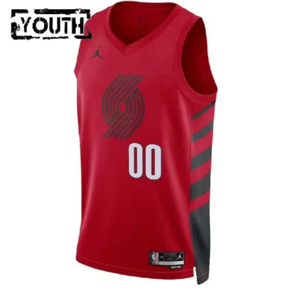 Dječji Dres Portland Trail Blazers Jordan Personalizacija Statement Edition Swingman Crvena