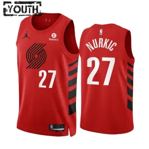Dječji Dres Portland Trail Blazers Jusuf Nurkic 27 Statement Edition Swingman Crvena