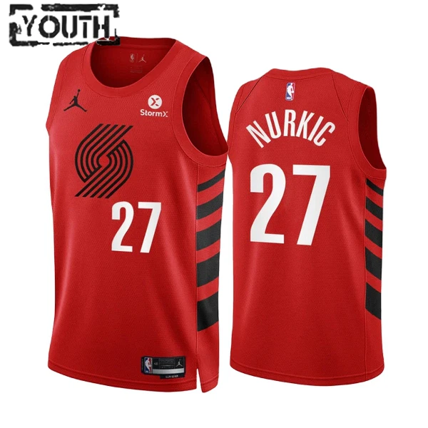 Dječji Dres Portland Trail Blazers Jusuf Nurkic 27 Statement Edition Swingman Crvena Dječji Dres Portland Trail Blazers Jusuf Nurkic 27 Statement Edition Swingman Crvena