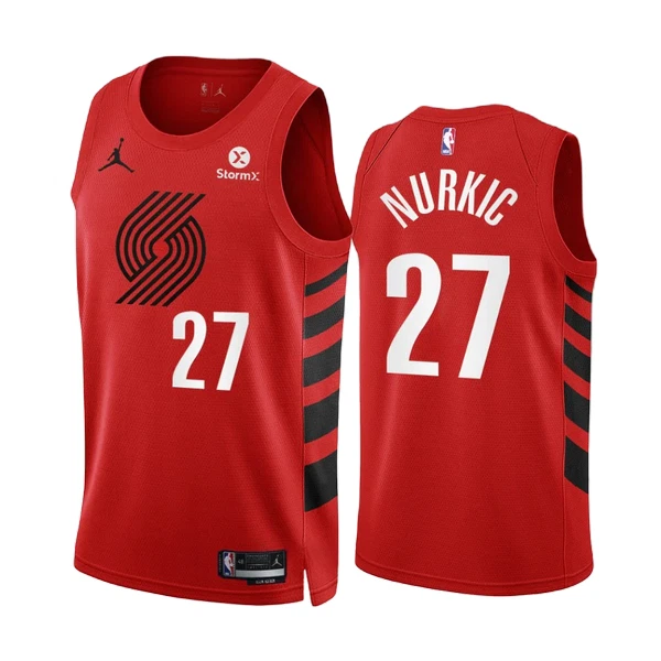 Muški Dres Portland Trail Blazers Jusuf Nurkic 27 Statement Edition Swingman Crvena Muški Dres Portland Trail Blazers Jusuf Nurkic 27 Statement Edition Swingman Crvena
