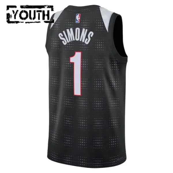 Nike Dječji Dres Portland Trail Blazers Anfernee Simons City Edition 2024/25 Swingman Crna