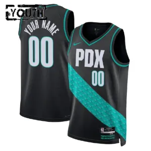 Nike Dječji Dres Portland Trail Blazers Personalizacija City Edition 2022/23 Swingman Crna