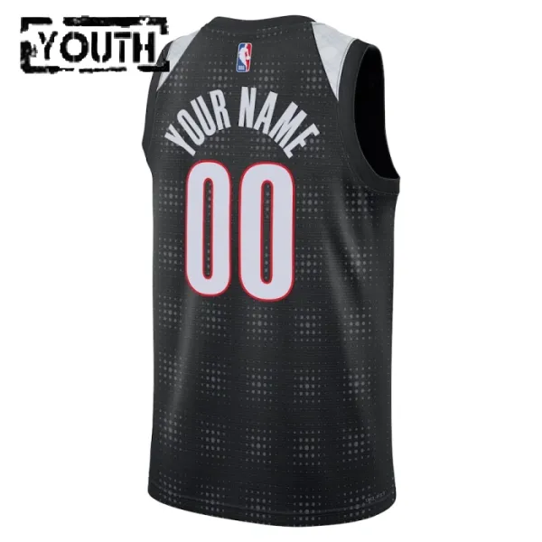 Nike Dječji Dres Portland Trail Blazers Personalizacija City Edition 2024/25 Swingman Crna