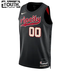 Nike Dječji Dres Portland Trail Blazers Scoot Henderson City Edition 2023/24 Swingman Crna