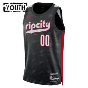 Nike Dječji Dres Portland Trail Blazers Scoot Henderson City Edition 2024/25 Swingman Crna