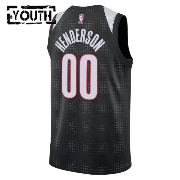 Nike Dječji Dres Portland Trail Blazers Scoot Henderson City Edition 2024/25 Swingman Crna