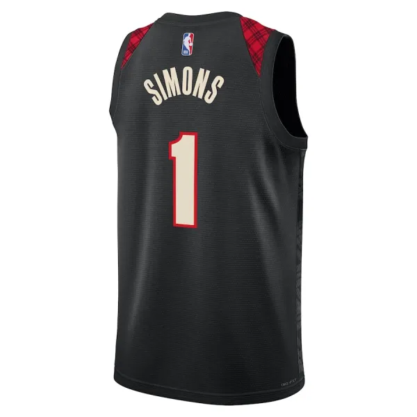 Nike Muški Dres Portland Trail Blazers Anfernee Simons City Edition 2023/24 Swingman Crna