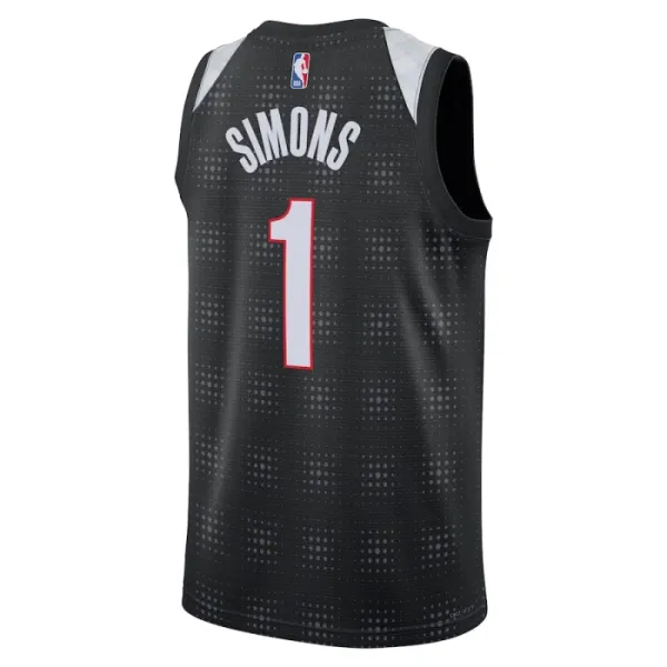 Nike Muški Dres Portland Trail Blazers Anfernee Simons City Edition 2024/25 Swingman Crna