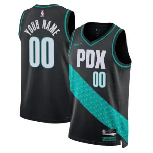 Nike Muški Dres Portland Trail Blazers Personalizacija City Edition 2022/23 Swingman Crna