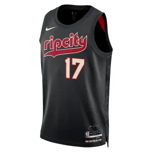 Nike Muški Dres Portland Trail Blazers Shaedon Sharpe City Edition 2023/24 Swingman Crna