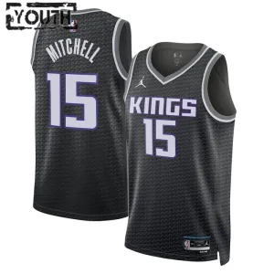 Dječji Dres Sacramento Kings Jordan Davion Mitchell 15 Statement Edition Swingman Crna