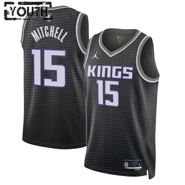 Dječji Dres Sacramento Kings Jordan Davion Mitchell 15 Statement Edition Swingman Crna Dječji Dres Sacramento Kings Jordan Davion Mitchell 15 Statement Edition Swingman Crna