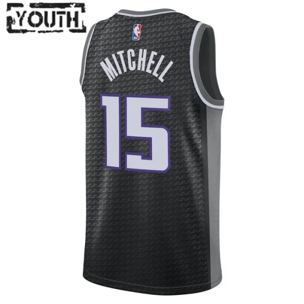 Dječji Dres Sacramento Kings Jordan Davion Mitchell 15 Statement Edition Swingman Crna