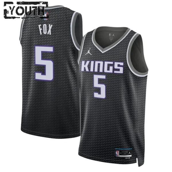 Dječji Dres Sacramento Kings Jordan De Aaron Fox 5 Statement Edition Swingman Crna Dječji Dres Sacramento Kings Jordan De Aaron Fox 5 Statement Edition Swingman Crna