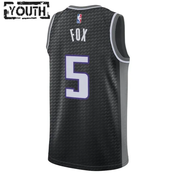Dječji Dres Sacramento Kings Jordan De Aaron Fox 5 Statement Edition Swingman Crna