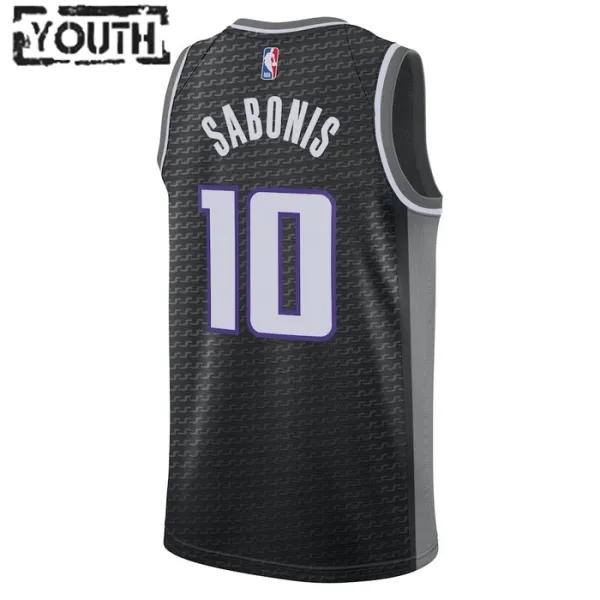 Dječji Dres Sacramento Kings Jordan Domantas Sabonis 10 Statement Edition Swingman Crna