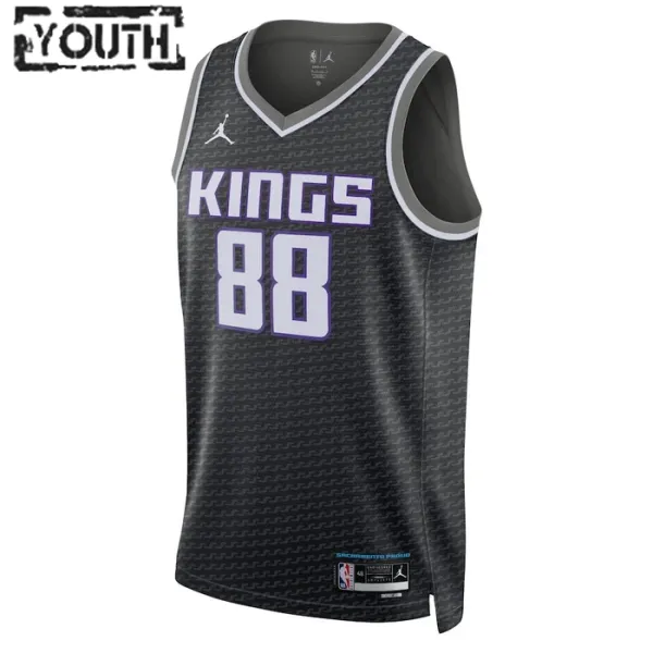 Dječji Dres Sacramento Kings Jordan Neemias Queta 88 Statement Edition Swingman Crna