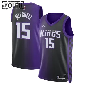 Jordan Dječji Dres Sacramento Kings Davion Mitchell Statement Edition 2023/24 Swingman Ljubičasta