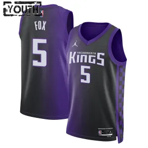 Jordan Dječji Dres Sacramento Kings De Aaron Fox Statement Edition 2023/24 Swingman Ljubičasta
