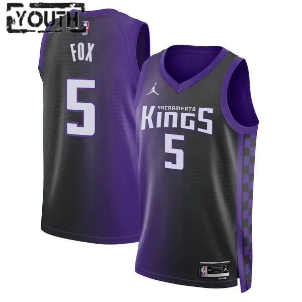 Jordan Dječji Dres Sacramento Kings De Aaron Fox Statement Edition 2023/24 Swingman Ljubičasta Jordan Dječji Dres Sacramento Kings De Aaron Fox Statement Edition 2023/24 Swingman Ljubičasta