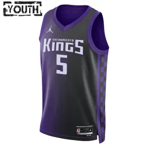 Jordan Dječji Dres Sacramento Kings De Aaron Fox Statement Edition 2023/24 Swingman Ljubičasta