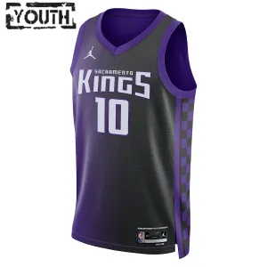 Jordan Dječji Dres Sacramento Kings Domantas Sabonis Statement Edition 2023/24 Swingman Ljubičasta