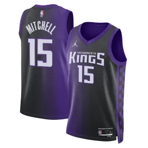 Jordan Muški Dres Sacramento Kings Davion Mitchell Statement Edition 2023/24 Swingman Ljubičasta