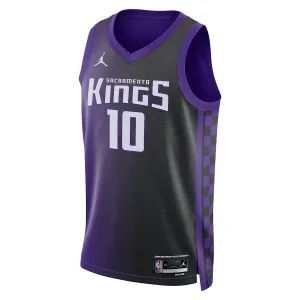 Jordan Muški Dres Sacramento Kings Domantas Sabonis Statement Edition 2023/24 Swingman Ljubičasta