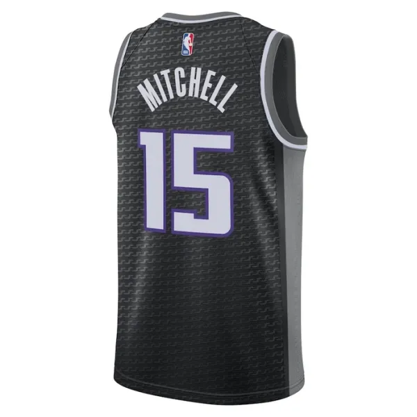Muški Dres Sacramento Kings Jordan Davion Mitchell 15 Statement Edition Swingman Crna