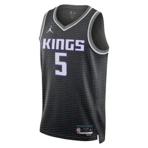 Muški Dres Sacramento Kings Jordan De Aaron Fox 5 Statement Edition Swingman Crna