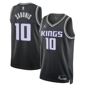 Muški Dres Sacramento Kings Jordan Domantas Sabonis 10 Statement Edition Swingman Crna