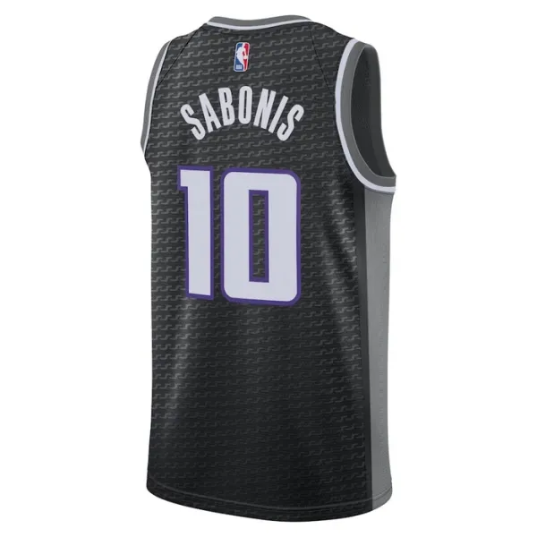 Muški Dres Sacramento Kings Jordan Domantas Sabonis 10 Statement Edition Swingman Crna
