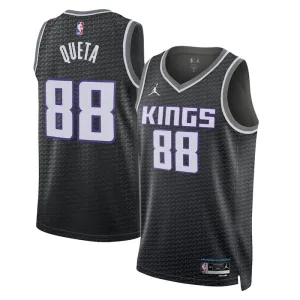 Muški Dres Sacramento Kings Jordan Neemias Queta 88 Statement Edition Swingman Crna