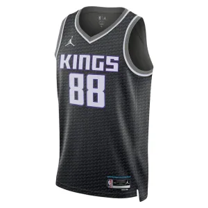Muški Dres Sacramento Kings Jordan Neemias Queta 88 Statement Edition Swingman Crna