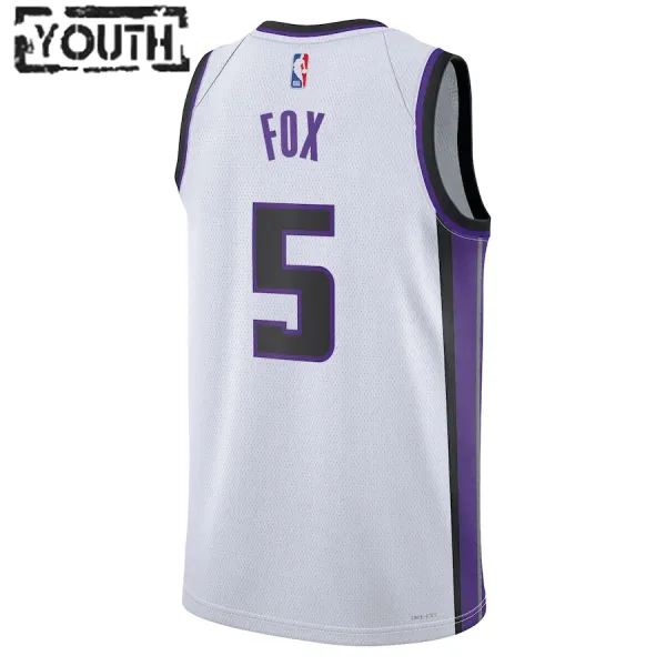 Nike Dječji Dres Sacramento Kings De Aaron Fox Association Edition 2023/24 Swingman Bijela