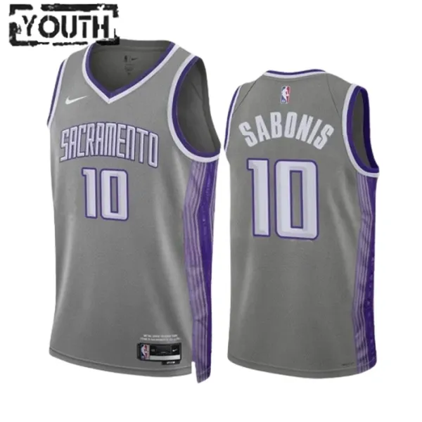 Nike Dječji Dres Sacramento Kings Domantas Sabonis 10 City Edition 2022/23 Swingman Sivo Nike Dječji Dres Sacramento Kings Domantas Sabonis 10 City Edition 2022/23 Swingman Sivo