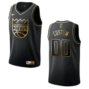 Nike Muški Dres Sacramento Kings Personalizacija Golden Edition Swingman Crna