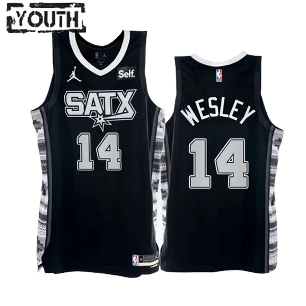 Dječji Dres San Antonio Spurs Blake Wesley 14 Jordan Statement Edition Swingman Crna Dječji Dres San Antonio Spurs Blake Wesley 14 Jordan Statement Edition Swingman Crna