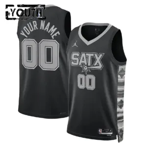 Dječji Dres San Antonio Spurs Jordan Personalizacija Statement Edition Swingman Crna