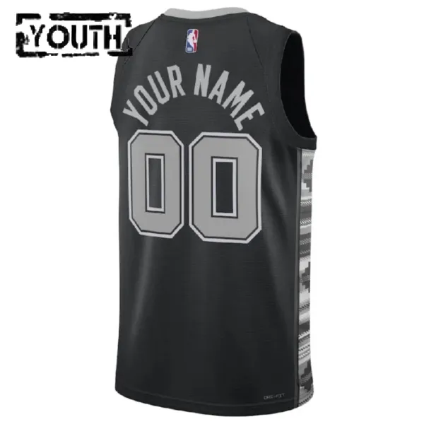 Dječji Dres San Antonio Spurs Jordan Personalizacija Statement Edition Swingman Crna